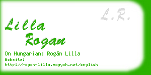 lilla rogan business card